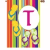 Accent Home & Garden 28 In. Summer Monogram Flag - T Accent