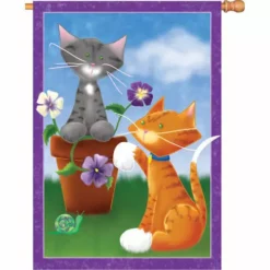 Accent Home & Garden 28 In. Flag - Playful Kitties