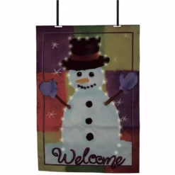Accent Home & Garden 28 In. Flag - Snowman (Fiber Optics)