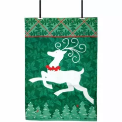 Accent Home & Garden 28 In. Flag - Joy Reindeer (Fiber Optics)
