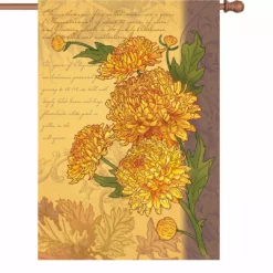 Accent Home & Garden 28 In. Flag - Chrysanthemums Accent
