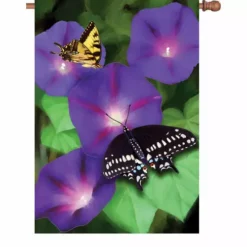 Accent Home & Garden 28 In. Flag - Morning Glory Swallowtails