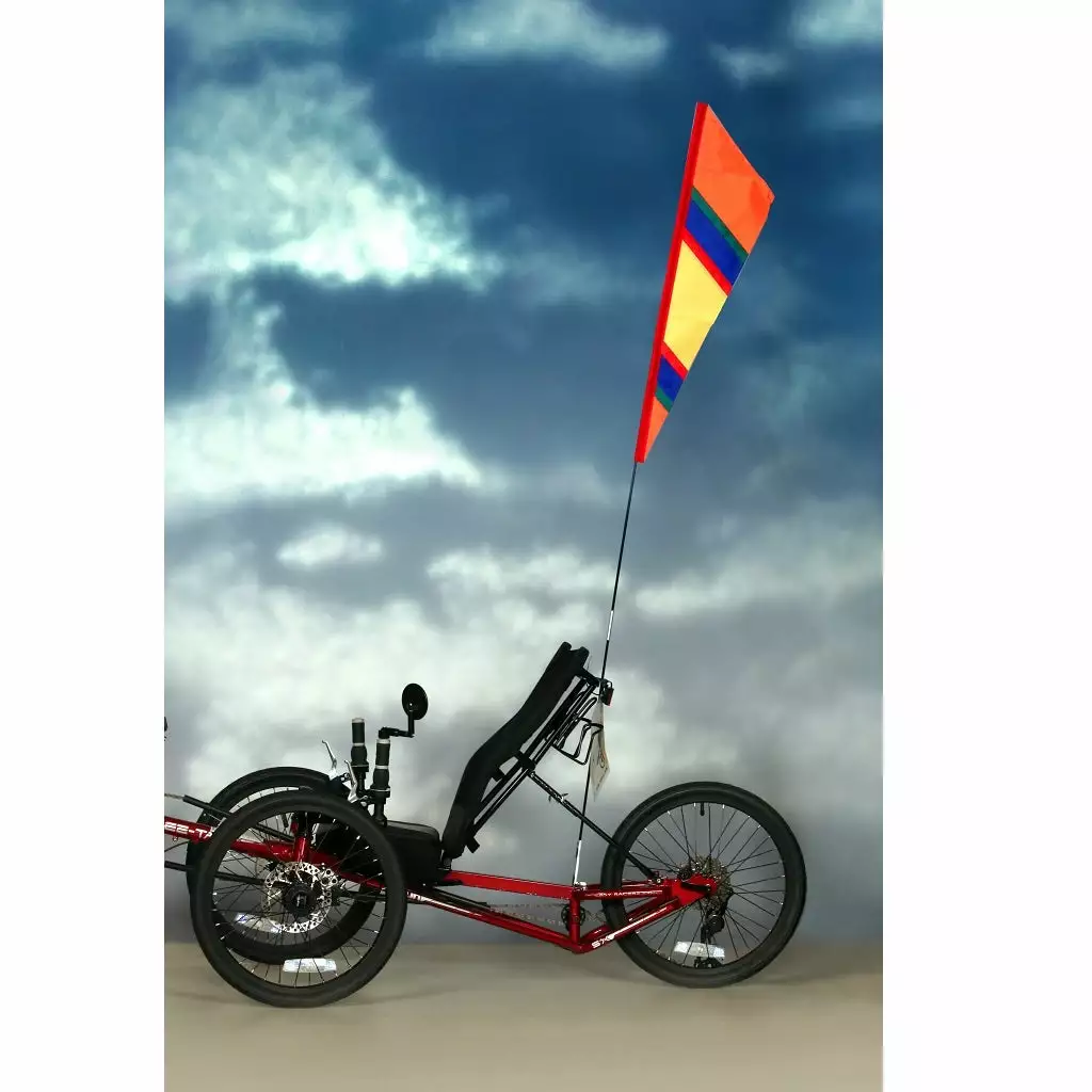 SoundWinds Fanion Recumbent Bike Flag - Orange 4 SoundWinds Fanion Recumbent Bike Flag - Orange