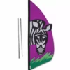 Premier Kites 3.5 Ft. Recumbent Bike Feather Banner - Zebra Recumbent Bike Flags