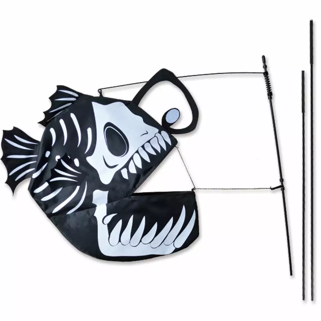 Premier Kites Swimming Fish Recumbent Bike Flag - Anglerfish Bones 3 Premier Kites Swimming Fish Recumbent Bike Flag - Anglerfish Bones