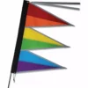 Premier Kites Tri-Stack Bike Flag - Rainbow