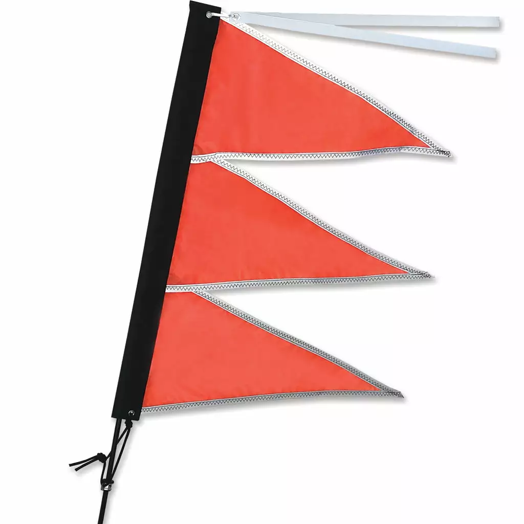 Premier Kites Tri-Stack Bike Flag - Safety Orange Recumbent Bike Flags 3 Premier Kites Tri-Stack Bike Flag - Safety Orange Recumbent Bike Flags
