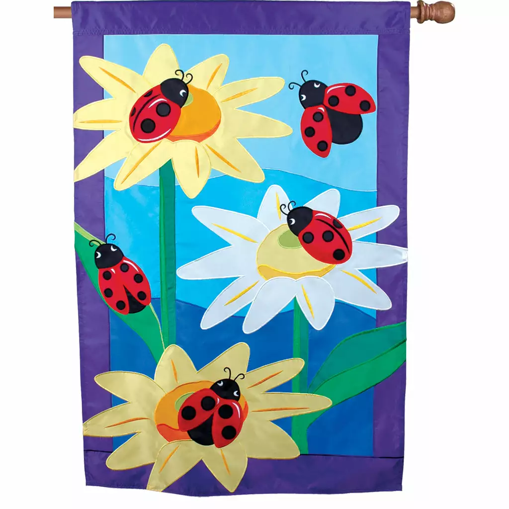 Accent Home & Garden Accent Prestige Flag - Doodle Ladybugs 3 Accent Home & Garden Accent Prestige Flag - Doodle Ladybugs