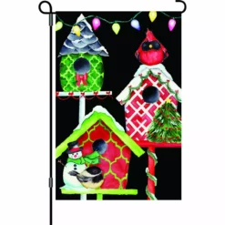 Accent Home & Garden Accent 12 In. Flag - Christmas Birdhouses