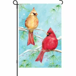 Accent Home & Garden 12 In. Flag - Winter Cardinals