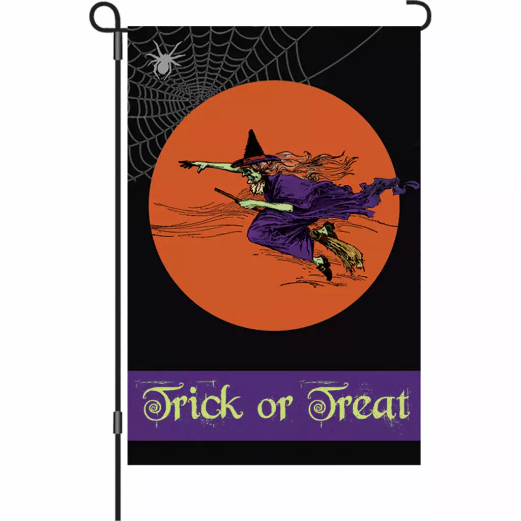 Accent Home & Garden 12 In. Halloween Garden Flag - Flying Witch Accent 3 Accent Home & Garden 12 In. Halloween Garden Flag - Flying Witch Accent