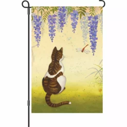 Accent Home & Garden 12 In. Flag - Wisteria Cat