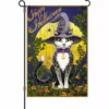 Accent Home & Garden 12 In. Halloween Garden Flag - Candy Corn Cat 1 Accent Home & Garden 12 In. Halloween Garden Flag - Candy Corn Cat