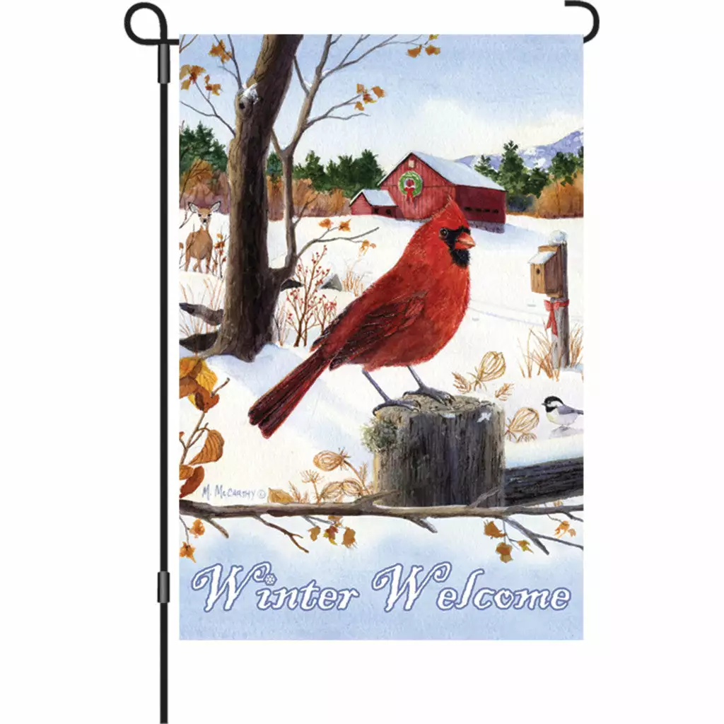 Accent Home & Garden 12 In. Flag - Cardinal Morning 3 Accent Home & Garden 12 In. Flag - Cardinal Morning