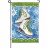 Accent Home & Garden 12 In. Flag - Ice Skates & Snow Accent