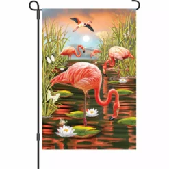 Accent Home & Garden Accent 12 In. Flag - Flamingo Sunset