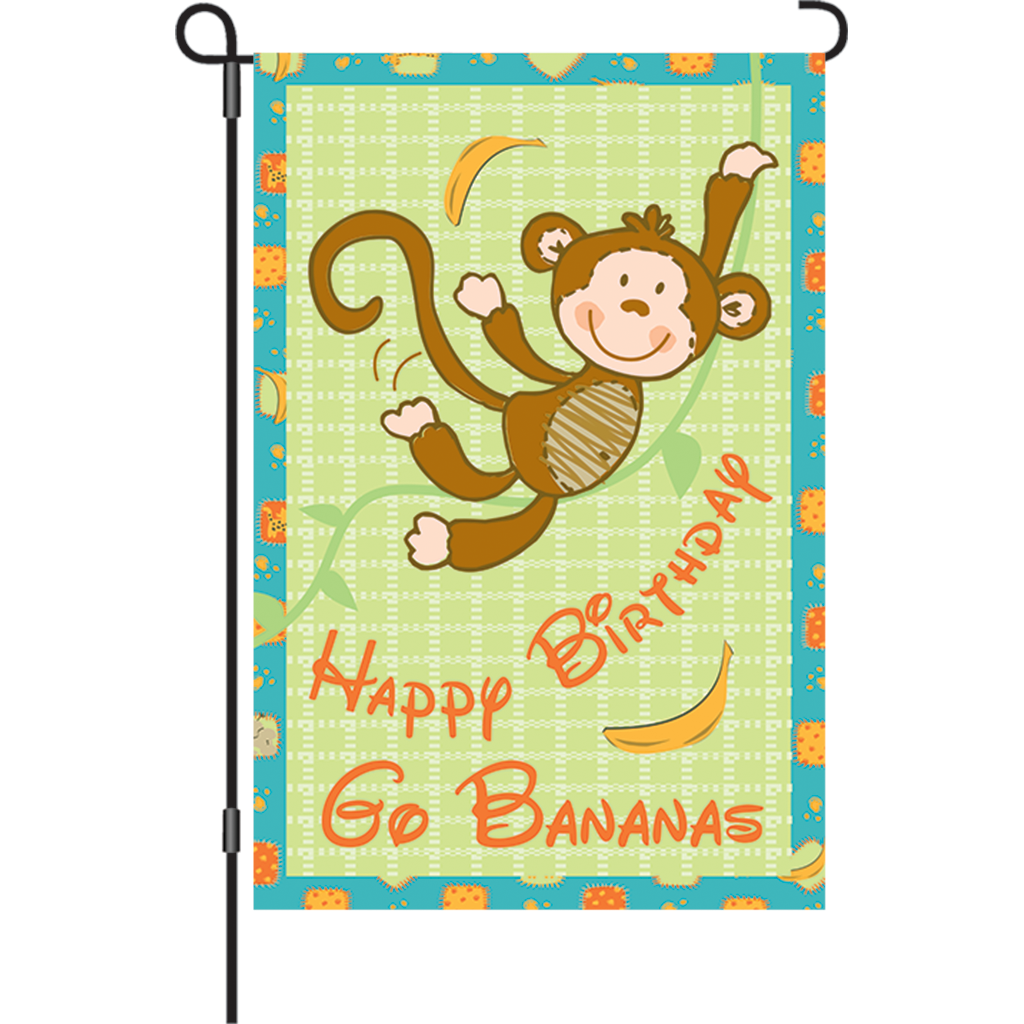 Accent Home & Garden Accent 12 In. Flag - Go Bananas 3 Accent Home & Garden Accent 12 In. Flag - Go Bananas