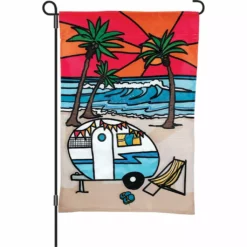 Accent Home & Garden Accent 12 In. Flag - Beach Camper
