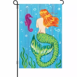 Accent Home & Garden 12 In. Flag - Mermaid & Seahorse Summer