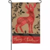 Accent Home & Garden 12 In. Flag - Rustic Holiday Deer