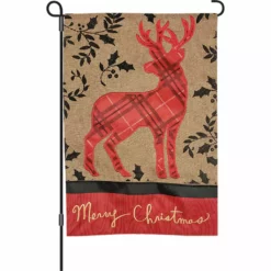 Accent Home & Garden 12 In. Flag - Rustic Holiday Deer