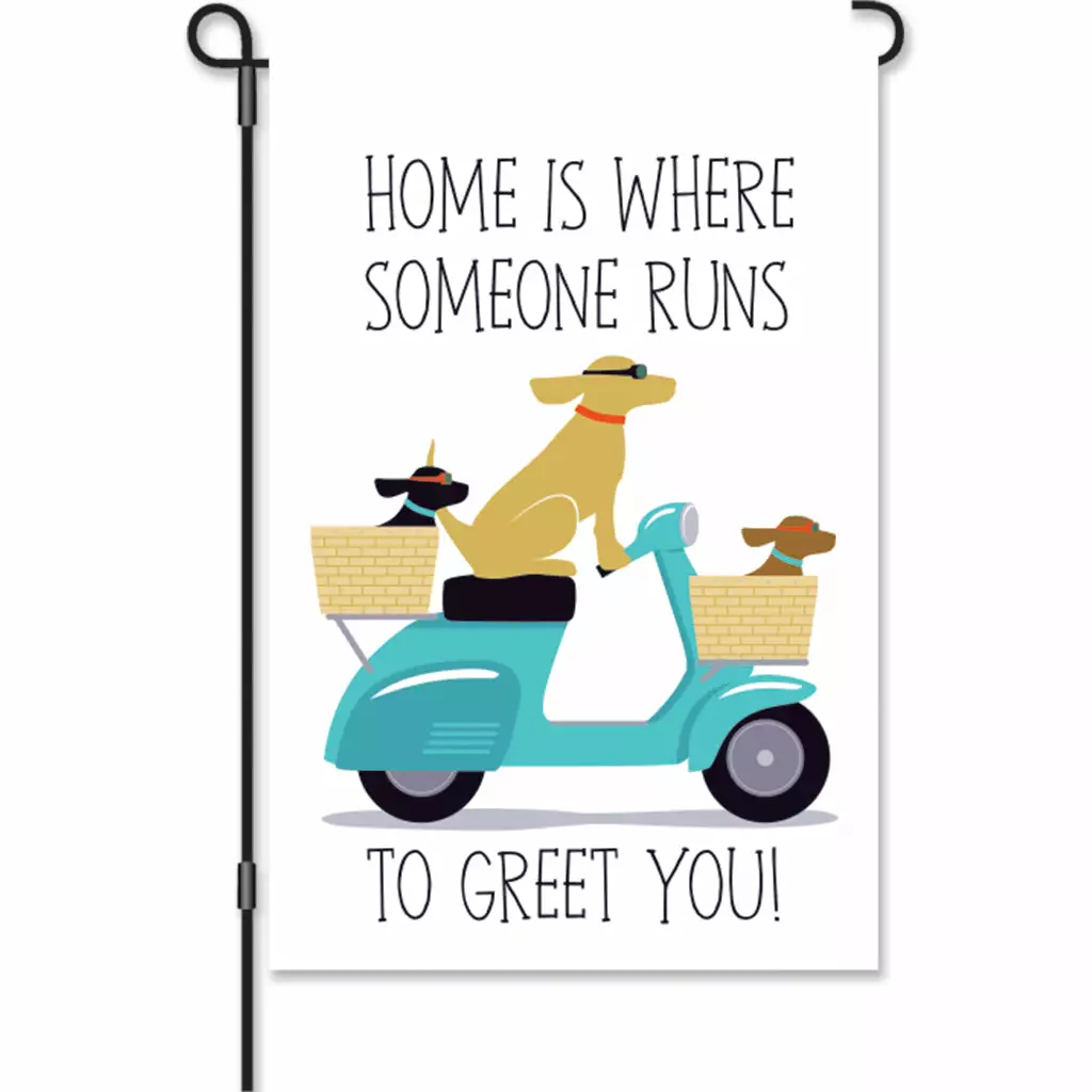 Accent Home & Garden Accent 12 In. Flag - Home Is Where Someone Runs To Greet You! 3 Accent Home & Garden Accent 12 In. Flag - Home Is Where Someone Runs To Greet You!