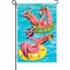 Accent Home & Garden 12 In. Flag - Poolside Flamingos