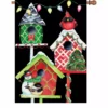 Accent Home & Garden Accent 28 In. Flag - Christmas Birdhouses 2 Accent Home & Garden Accent 28 In. Flag - Christmas Birdhouses