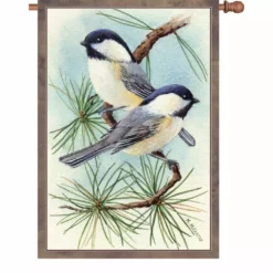 Accent Home & Garden 28 In. Flag - Chickadee Vignette