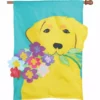 Accent Home & Garden Accent Applique Flag - Golden Retriever