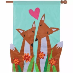 Accent Home & Garden Applique Flag - Foxy Pair