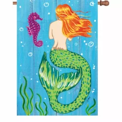 Accent Home & Garden Summer 28 In. Flag - Mermaid & Seahorse