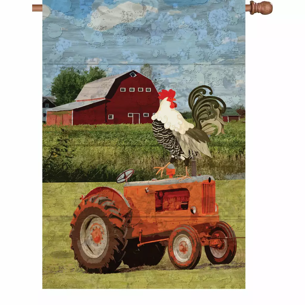 Accent Home & Garden 28 In. Flag - Farmers Market Rooster Accent 3 Accent Home & Garden 28 In. Flag - Farmers Market Rooster Accent