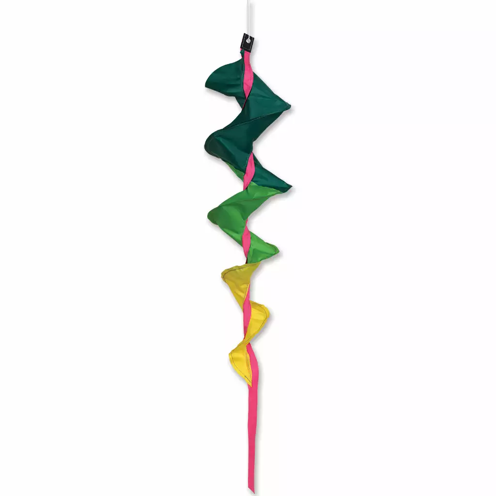 Windsocks SoundWinds Small Fusilli Spinning Windsock - Green 3 Windsocks SoundWinds Small Fusilli Spinning Windsock - Green
