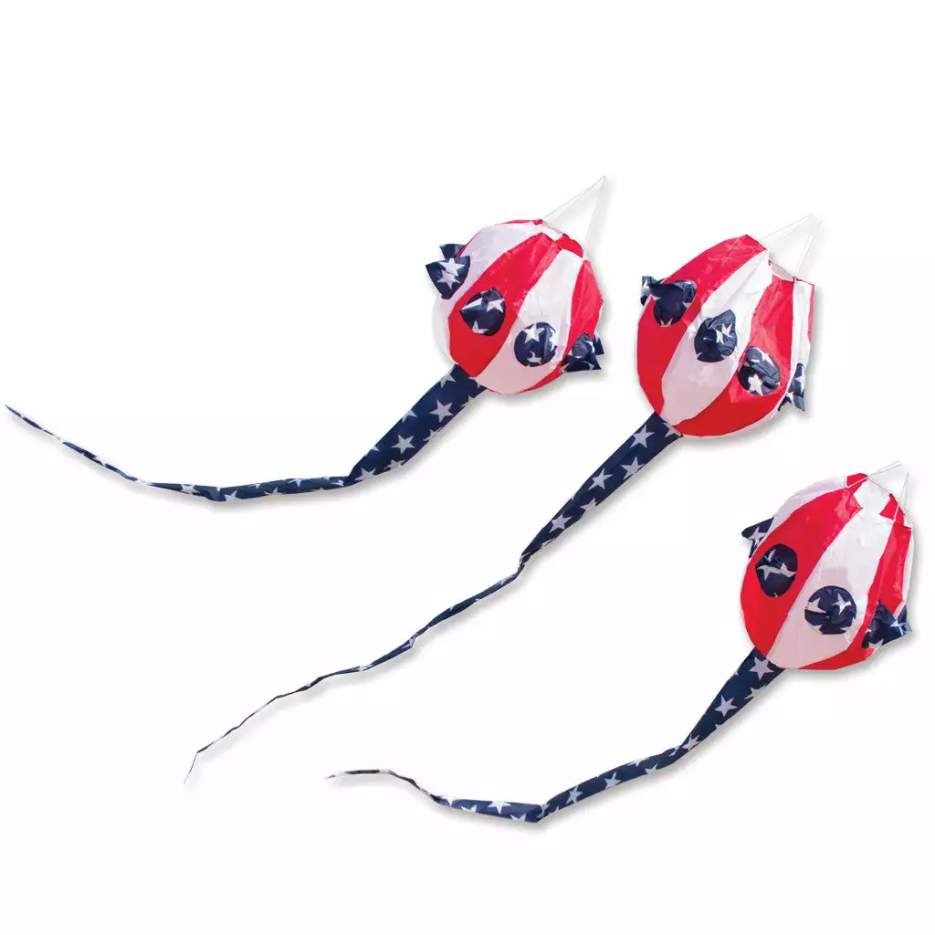 Kites Premier Kites Patriotic Spikey Ball Set 3 Kites Premier Kites Patriotic Spikey Ball Set