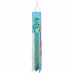 Accent Home & Garden Everyday Windsocks Embroidered Applique Windsock - Frogs