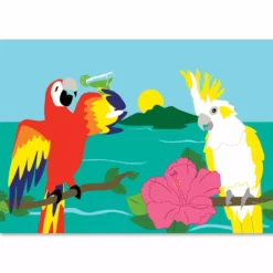 Accent Home & Garden Everyday Windsocks Embroidered Applique Windsock - Parrot And Cockatoo Party