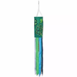 Accent Home & Garden Embroidered Applique Windsock - Shamrocks