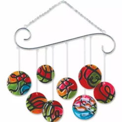 WindGarden Glass Scroll Mobile - Vibrant