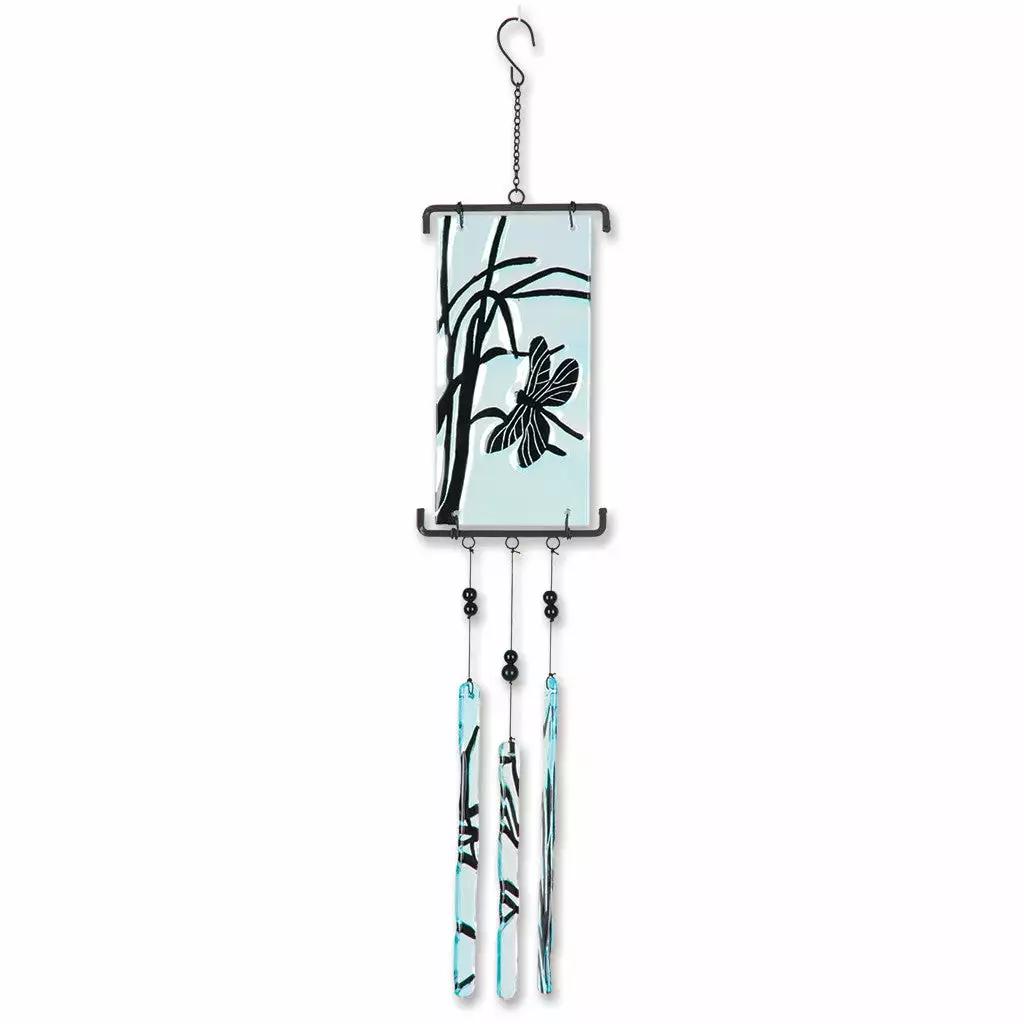 WindGarden Silhouette Glass Wind Chime - Dragonfly 3 WindGarden Silhouette Glass Wind Chime - Dragonfly