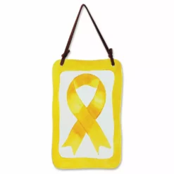 WindGarden WindGarden Glass Terra Wind Chime - Yellow Ribbon