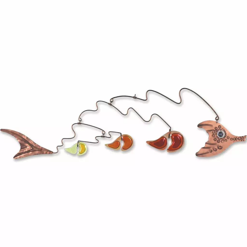 WindGarden WindGarden Geo-Kinetic Fish Mobile - Sunset 3 WindGarden WindGarden Geo-Kinetic Fish Mobile - Sunset