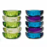 Accent Home & Garden Tealight Candle Holders - Purple & Blue (5Pc)