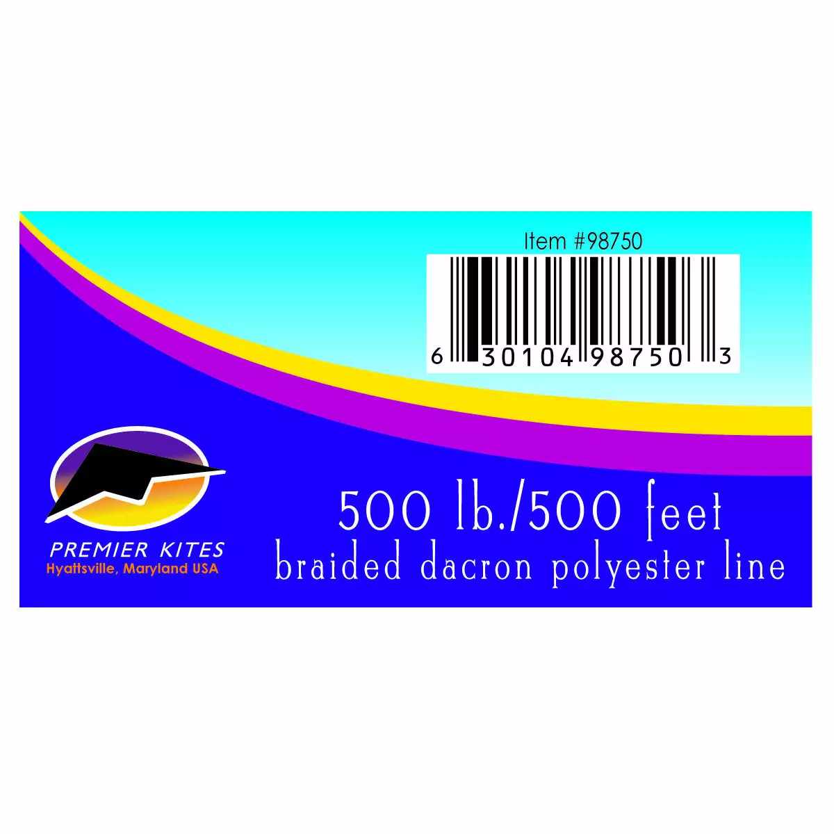 Kites Premier Kites 500 Lb./500 Ft. Braided Polyester Kite Line/Tube 3 Kites Premier Kites 500 Lb./500 Ft. Braided Polyester Kite Line/Tube