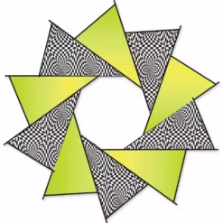 Collections Kites Line Laundry 40 In. F-Stop Spinner For Kites And Line - Neon Op-Art