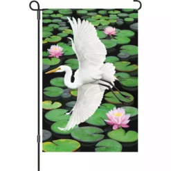 Accent Home & Garden Accent 12 In. Flag - Egret Elegance