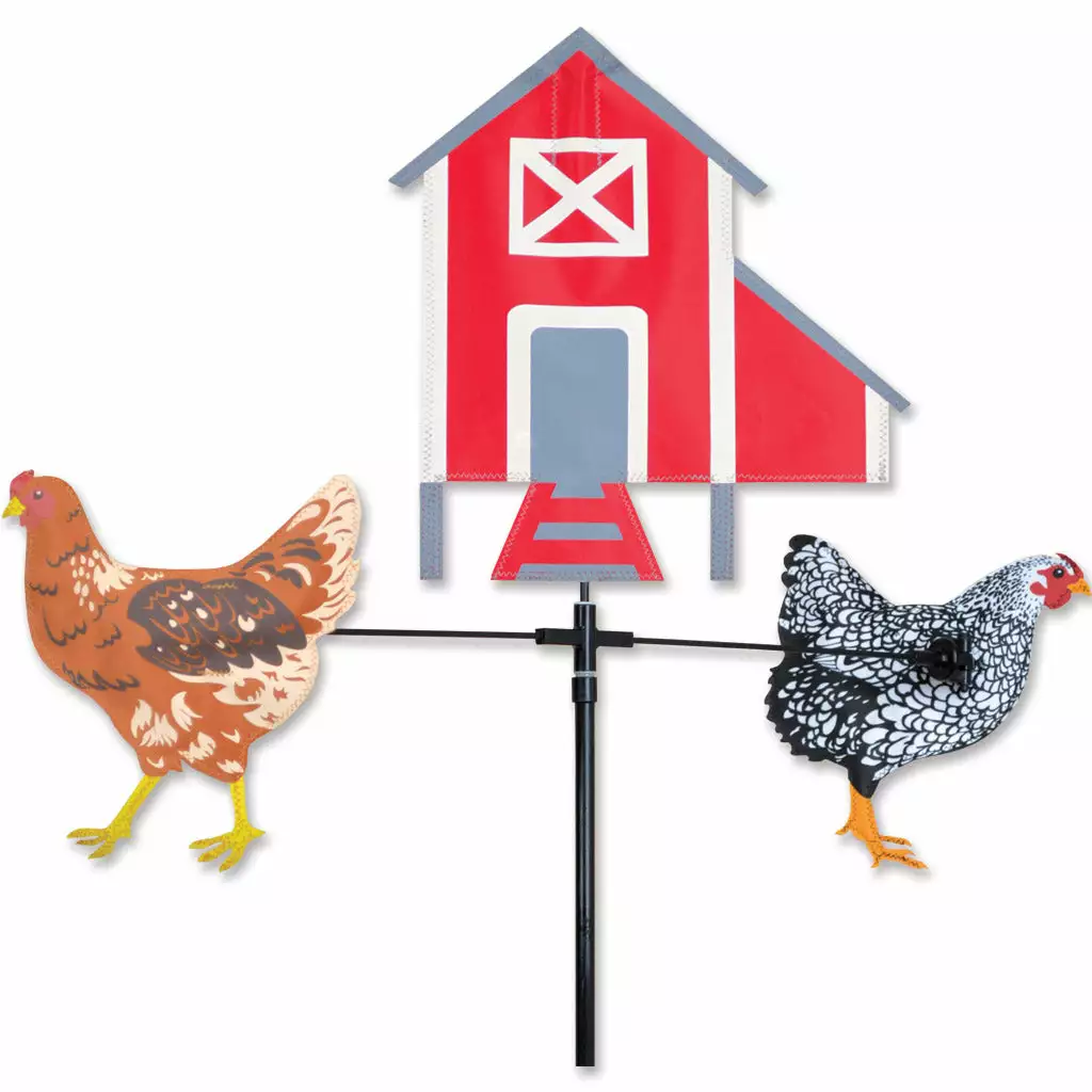 WindGarden WindGarden Single Carousel Spinner - Chickens & Hen House 3 WindGarden WindGarden Single Carousel Spinner - Chickens & Hen House