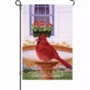 Accent Home & Garden 12 In. Flag - Cardinal And Geraniums Accent