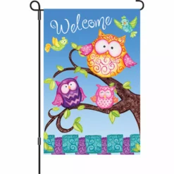 Accent Home & Garden Accent 12 In. Flag - Welcome Owls