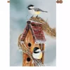 Accent Home & Garden 28 In. Flag - Early Birds Chickadees